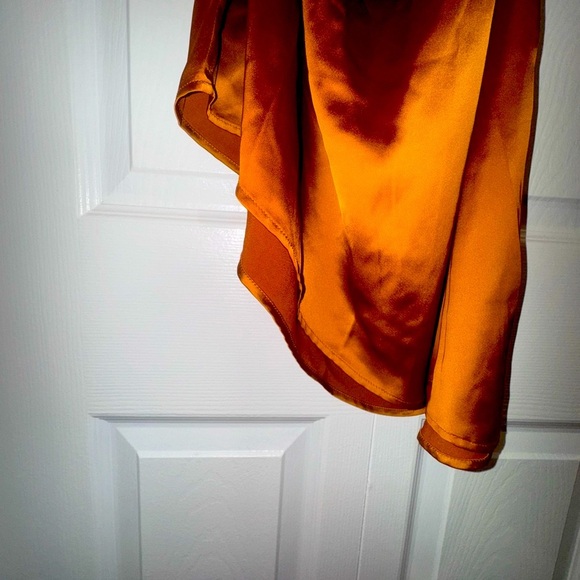 House of Harlow 1960 Size Large Cocktail dress Silky Satin Fabric in Rich Amber - Picture 15 of 15